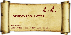 Lazarovics Lotti névjegykártya